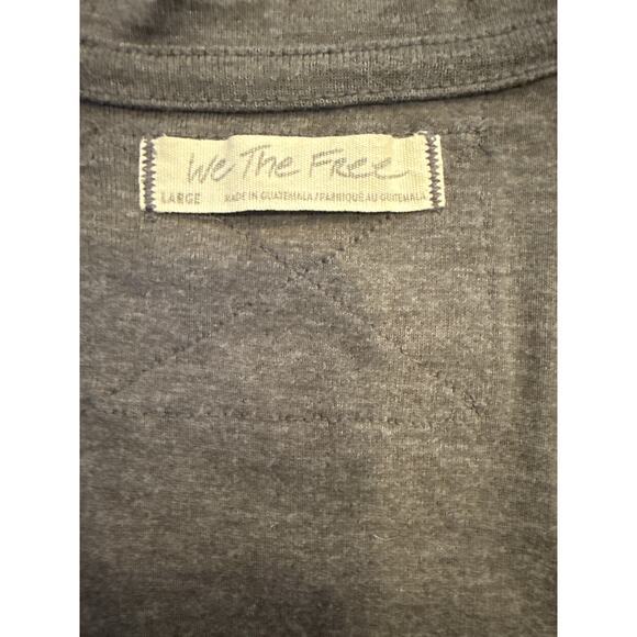 We The Free Free People Always Split V Neck Cap Sleeve Tee Shirt Women's Small - Picture 2 of 6